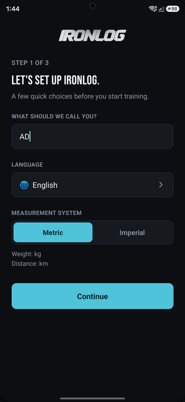 Name, language, and units