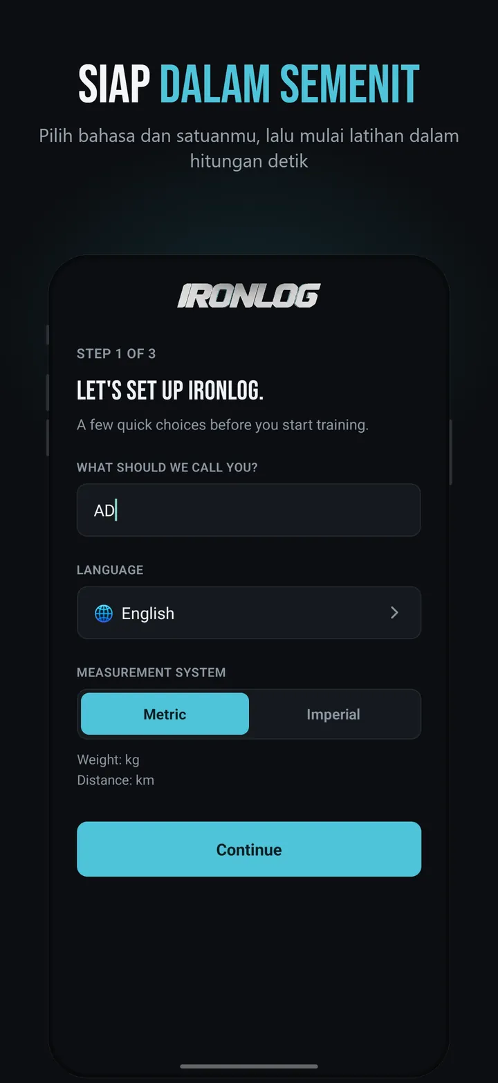 Tangkapan layar IronLog 1 dari 8