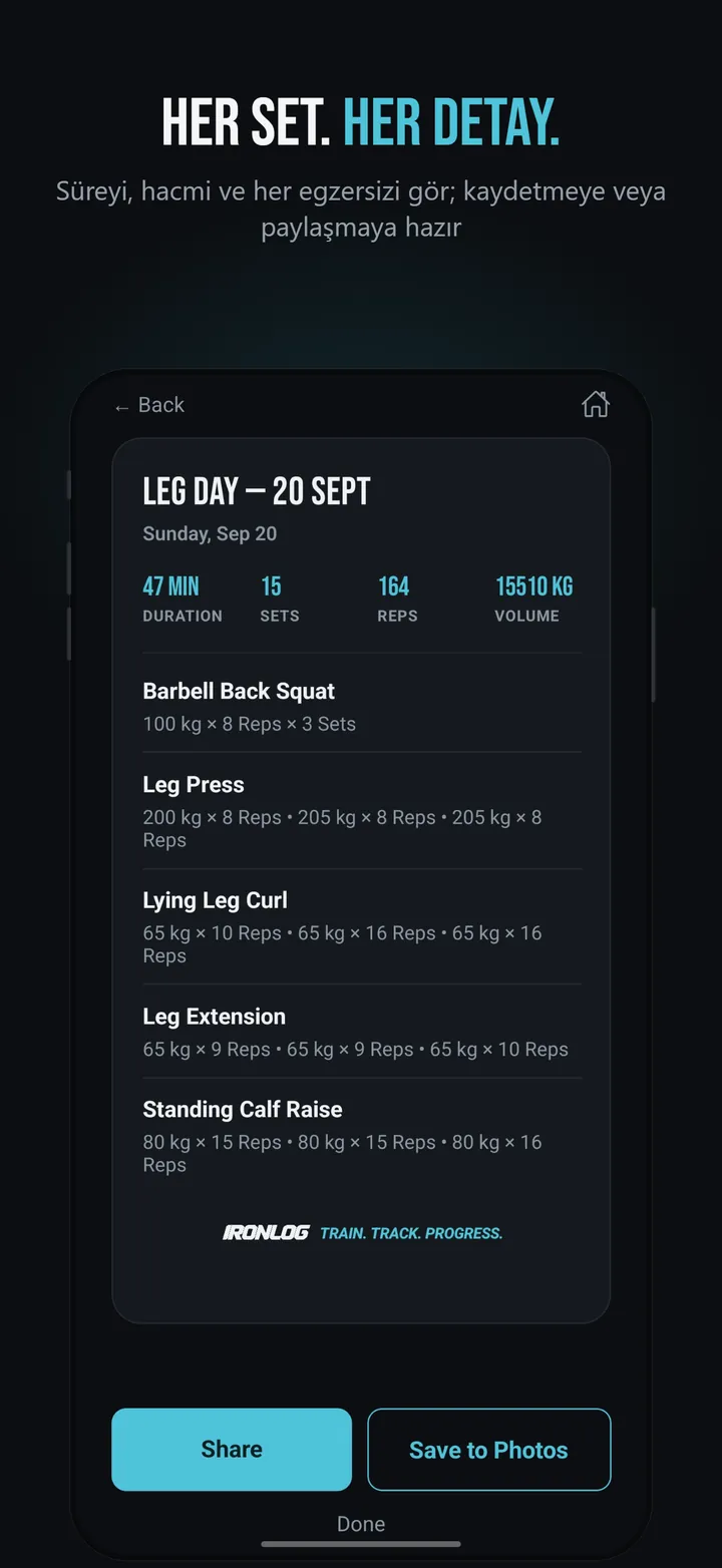 IronLog ekran görüntüsü 8/8